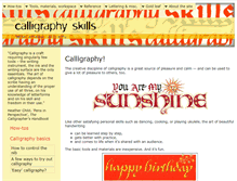 Tablet Screenshot of calligraphy-skills.com